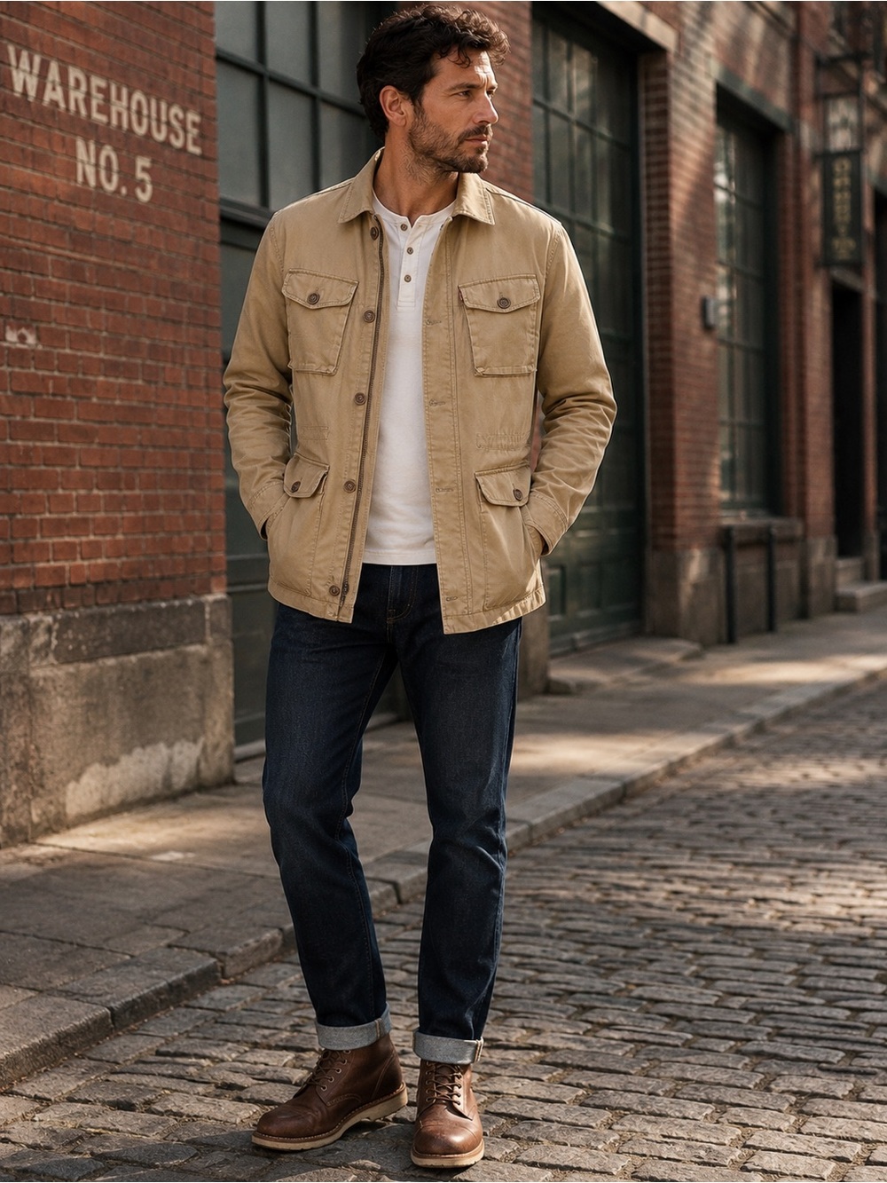 Levi’s Men’s Khaki Utility Field Jacket - Size L